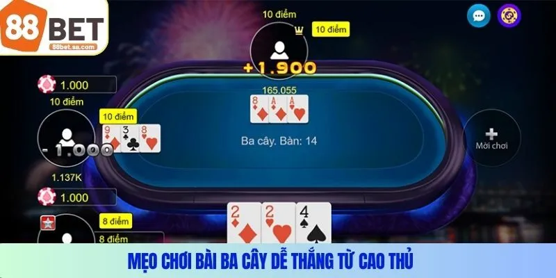 Mẹo chơi bài ba cây dễ thắng từ cao thủ